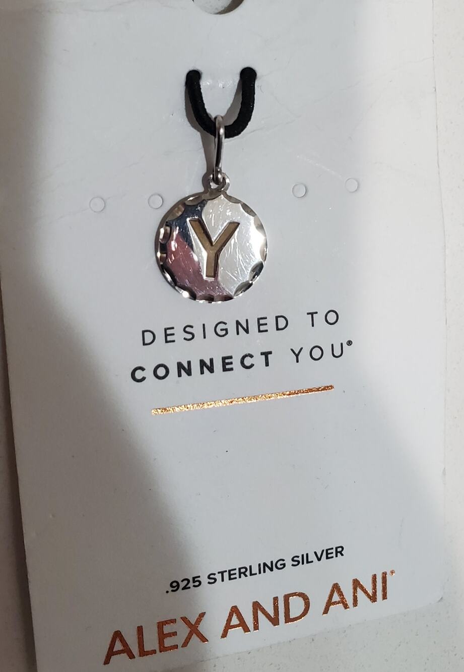 Alex and Ani 925 Sterling Silver "Y" Pendant